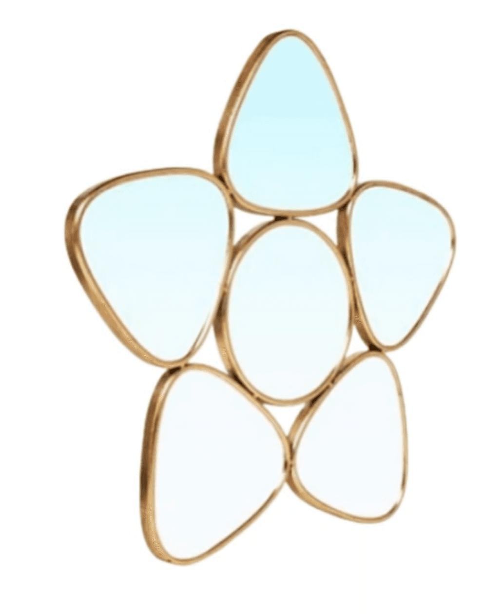 Miroir fleur doré